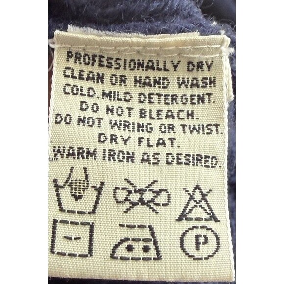 VTG Eddie Bauer Sweater Mens X-Large Navy Cable Knit Wool Grandpa Fisherman 90s - Picture 13 of 16